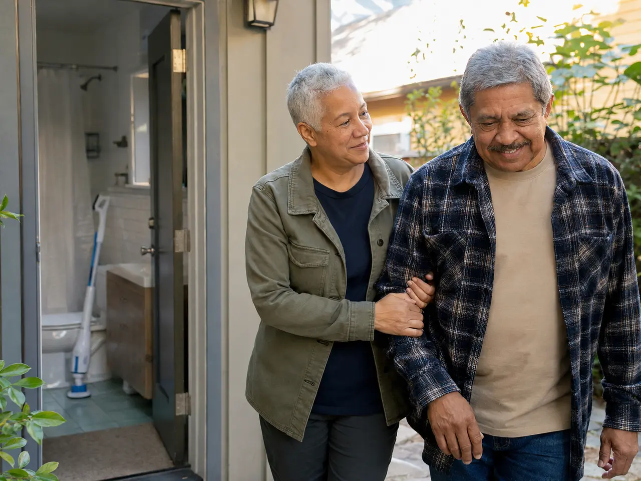 Caregiver reconnecting with the person and life they are protecting
